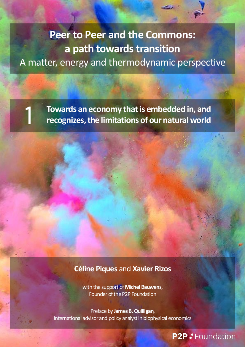 Peer to Peer and the Commons:  A matter, energy and thermodynamic perspective I